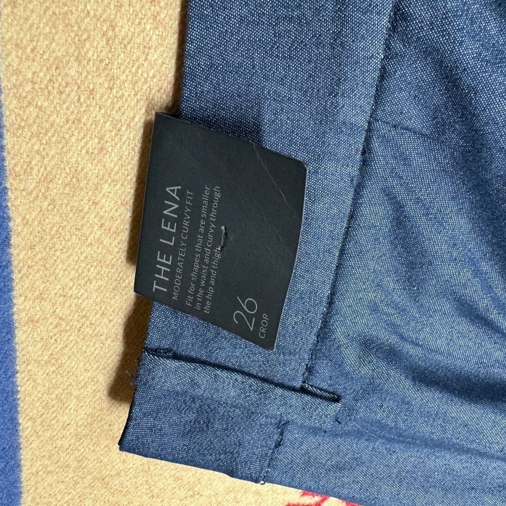 Lane Bryant The Lena Crop Moderately Curvy Fit Pant 26 Plus NEW Blue Stretch Fit - Picture 3 of 10